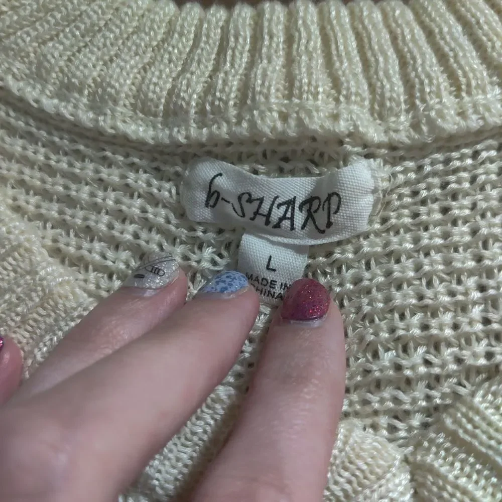 b-Sharp Distressed High-Low Sweater Tunic - Picture 6 of 8